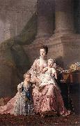 Allan Ramsay Charlotte of Mecklenburg-Strelitz with two of her children oil painting